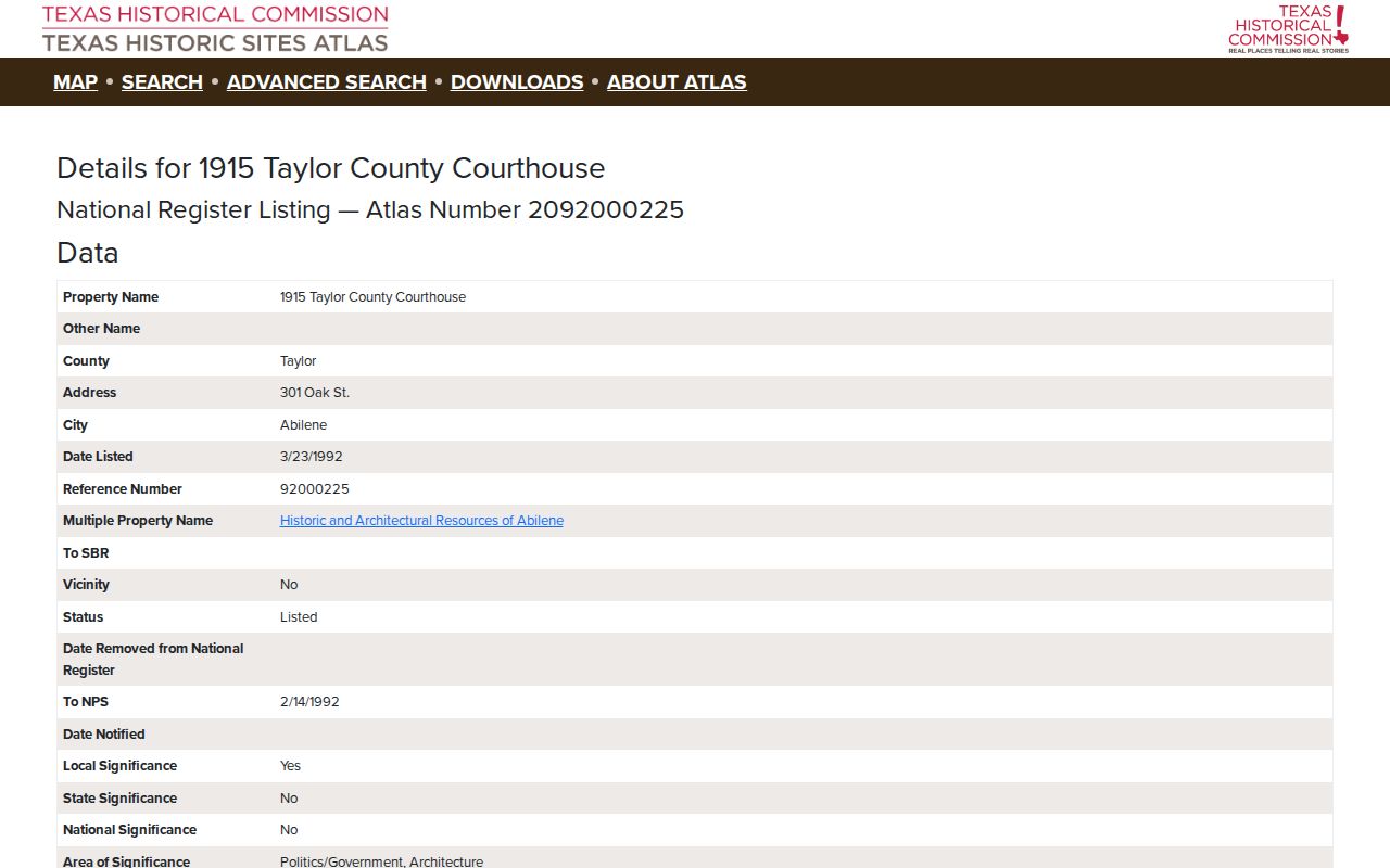 Taylor County court docket courthouse history record