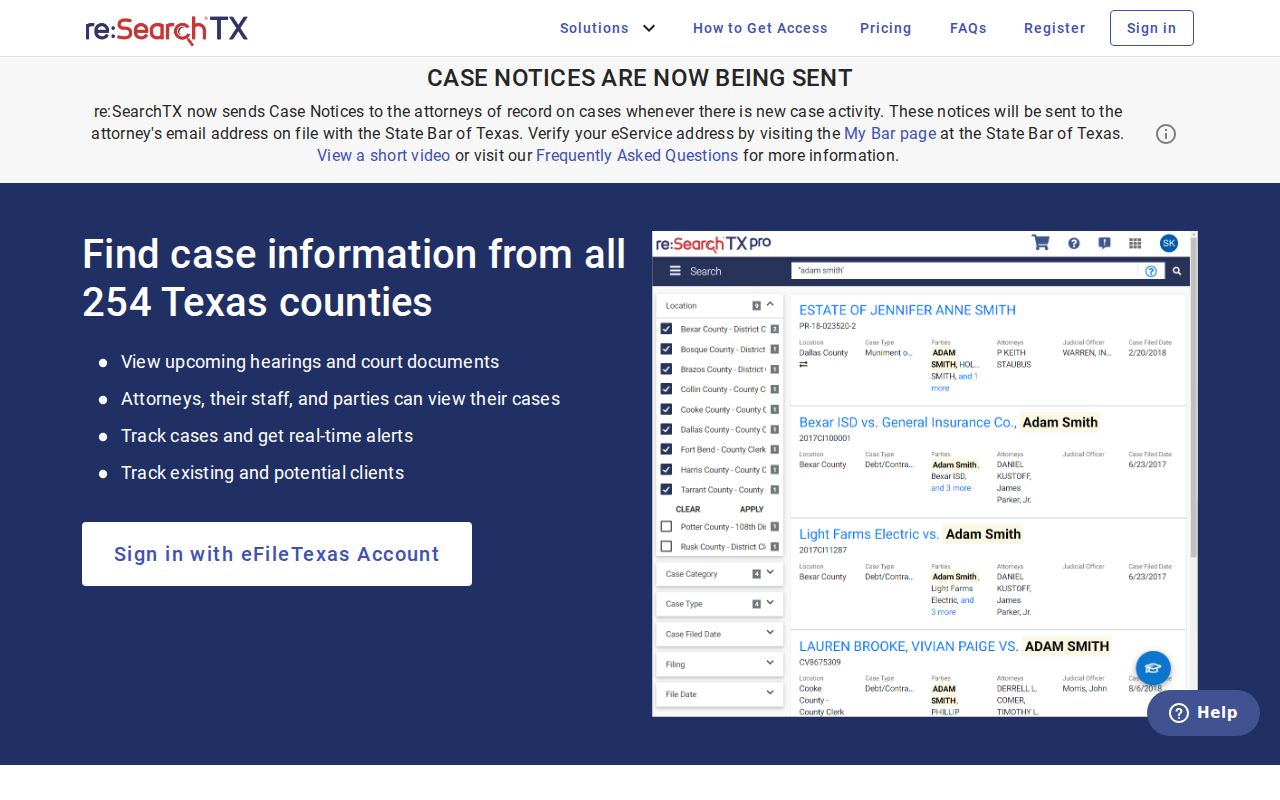 Taylor County court docket search on re SearchTX